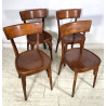 LOTTO 4 SEDIE STILE THONET ANTICHE LEGNO FAGGIO CURVATO PRIMI 1900 CHAIR OSTERIA