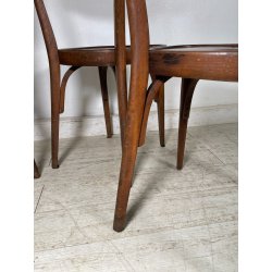 LOTTO 4 SEDIE STILE THONET ANTICHE LEGNO FAGGIO CURVATO PRIMI 1900 CHAIR OSTERIA