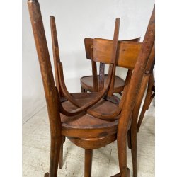 LOTTO 4 SEDIE STILE THONET ANTICHE LEGNO FAGGIO CURVATO PRIMI 1900 CHAIR OSTERIA