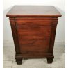 ANTICO COMODINO COMODA epoca 800 legno noce 2 VANI Anta Ribalta OLD NIGHTSTAND