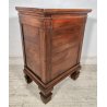 ANTICO COMODINO COMODA epoca 800 legno noce 2 VANI Anta Ribalta OLD NIGHTSTAND