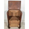 ANTICO COMODINO COMODA epoca 800 legno noce 2 VANI Anta Ribalta OLD NIGHTSTAND