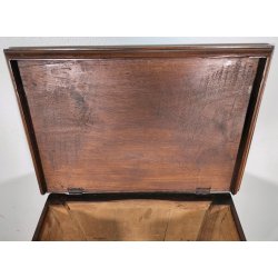 ANTICO COMODINO COMODA epoca 800 legno noce 2 VANI Anta Ribalta OLD NIGHTSTAND