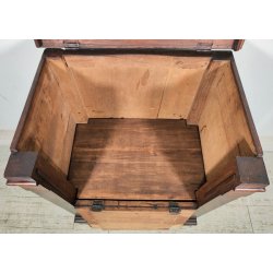 ANTICO COMODINO COMODA epoca 800 legno noce 2 VANI Anta Ribalta OLD NIGHTSTAND