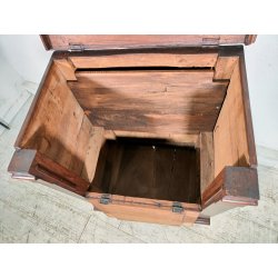 ANTICO COMODINO COMODA epoca 800 legno noce 2 VANI Anta Ribalta OLD NIGHTSTAND