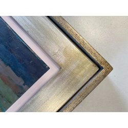 QUADRO DIPINTO OLIO F. Ferlenga ASTRATTO FIGURE DISTESE ARTE CONTEMPORANEA '71