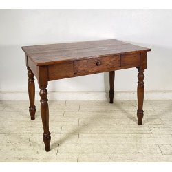 ANTICO PICCOLO TAVOLO PRANZO RETTANGOLARE LEGNO ABETE CASSETT0 TABLE SALA 1800