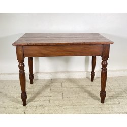 ANTICO PICCOLO TAVOLO PRANZO RETTANGOLARE LEGNO ABETE CASSETT0 TABLE SALA 1800
