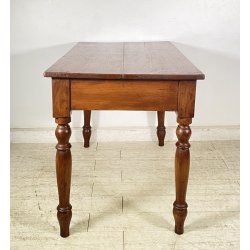 ANTICO PICCOLO TAVOLO PRANZO RETTANGOLARE LEGNO ABETE CASSETT0 TABLE SALA 1800