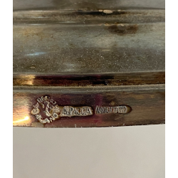 ANTICA ALZATA  CENTROTAVOLA  ALPACCA ARGENTATA F.lli Broggi  Milano ART DECO '30