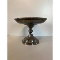 ANTICA ALZATA  CENTROTAVOLA  ALPACCA ARGENTATA F.lli Broggi  Milano ART DECO '30