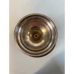 ANTICA ALZATA  CENTROTAVOLA  ALPACCA ARGENTATA F.lli Broggi  Milano ART DECO '30