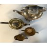 ANTICO SET 4pz. da TE CAFFE  SAMOVAR TEIERA BRICCO LATTE ZUCCHERIERA VITTORIANO