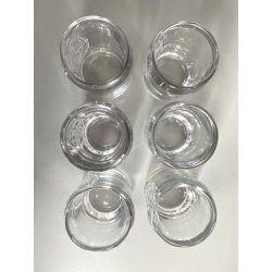 SET 6 BICCHIERI WHISKY GIN CRISTALLO MOLATO M. Varisco TV STEMMA ARALDICO 3 GRU