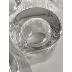 SET 6 BICCHIERI WHISKY GIN CRISTALLO MOLATO M. Varisco TV STEMMA ARALDICO 3 GRU