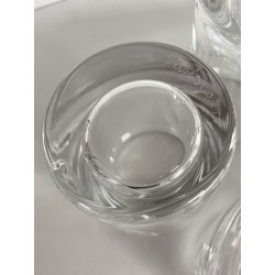 SET 6 BICCHIERI WHISKY GIN CRISTALLO MOLATO M. Varisco TV STEMMA ARALDICO 3 GRU