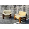 COPPIA POLTRONA Mario Marenco DESIGN 1970 Mobilgirgi ARMCHAIR LEGNO DIVANO ITALY