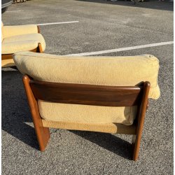 COPPIA POLTRONA Mario Marenco DESIGN 1970 Mobilgirgi ARMCHAIR LEGNO DIVANO ITALY