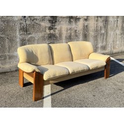 DIVANO Mario Marenco DESIGN 1970 Mobilgirgi ARMCHAIR LEGNO STOFFA POLTRONA ITALY