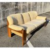 DIVANO Mario Marenco DESIGN 1970 Mobilgirgi ARMCHAIR LEGNO STOFFA POLTRONA ITALY