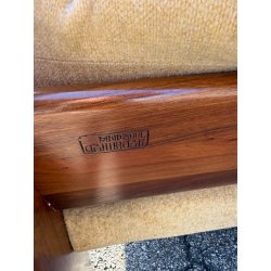 DIVANO Mario Marenco DESIGN 1970 Mobilgirgi ARMCHAIR LEGNO STOFFA POLTRONA ITALY