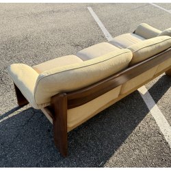 DIVANO Mario Marenco DESIGN 1970 Mobilgirgi ARMCHAIR LEGNO STOFFA POLTRONA ITALY