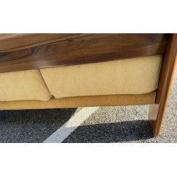 DIVANO Mario Marenco DESIGN 1970 Mobilgirgi ARMCHAIR LEGNO STOFFA POLTRONA ITALY