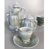 SERVIZIO Caffè 12 pers. PORCELLANA Jugendstil ART NOUVEAU BIANCO VERDE AUSTRIA