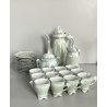 SERVIZIO Caffè 12 pers. PORCELLANA Jugendstil ART NOUVEAU BIANCO VERDE AUSTRIA