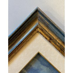 QUADRO DIPINTO OLIO TAVOLETTA A. Pochettino PAESAGGIO COSTIERO MARINA 1976