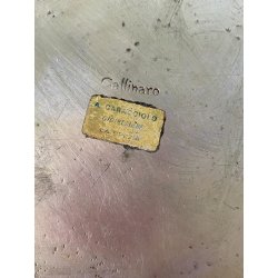 CONTENITORE  BRUTALISTA Celeste Gallinaro METALLO MARTELLATO COPERCHIO '60