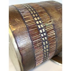 CONTENITORE  BRUTALISTA Celeste Gallinaro METALLO MARTELLATO COPERCHIO '60