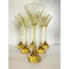 SET 6 BICCHIERI COCKTAIL MOD. Bouquet CRISTALLO Baccarat AMBRA 24cm/h ca. '70