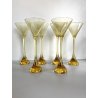 SET 6 BICCHIERI COCKTAIL MOD. Bouquet CRISTALLO Baccarat AMBRA 24cm/h ca. '70