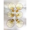 SET 6 BICCHIERI COCKTAIL MOD. Bouquet CRISTALLO Baccarat AMBRA 24cm/h ca. '70