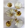 SET 6 BICCHIERI COCKTAIL MOD. Bouquet CRISTALLO Baccarat AMBRA 24cm/h ca. '70