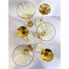 SET 6 BICCHIERI COCKTAIL MOD. Bouquet CRISTALLO Baccarat AMBRA 24cm/h ca. '70