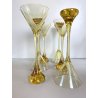 SET 6 BICCHIERI COCKTAIL MOD. Bouquet CRISTALLO Baccarat AMBRA 24cm/h ca. '70
