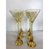 SET 6 BICCHIERI COCKTAIL MOD. Bouquet CRISTALLO Baccarat AMBRA 24cm/h ca. '70