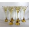 SET 6 BICCHIERI COCKTAIL MOD. Bouquet CRISTALLO Baccarat AMBRA 24cm/h ca. '70