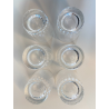 SET 6 BICCHIERI MOD Parme TUMBLER BASSO CRISTALLO BACCARAT DECORO INCISO 9,8cm/h