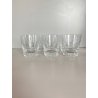 SET 6 BICCHIERI MOD Parme TUMBLER BASSO CRISTALLO BACCARAT DECORO INCISO 9,8cm/h
