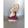 SCULTURA STATUINA CERAMICA POLICROMA Fabris PIERROT DONNA NUDO EROTICO ART DECO