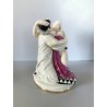 SCULTURA STATUINA CERAMICA POLICROMA Fabris PIERROT DONNA NUDO EROTICO ART DECO