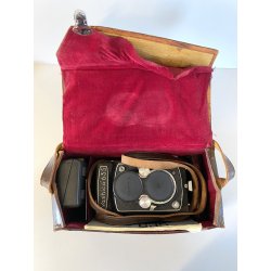 FOTOCAMERA YASHICA 635  REFLEX 6X6-35mm Yashikor 80mm f/3.5 BORSA CONVERSION KIT