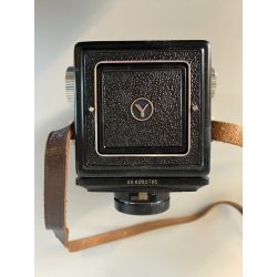 FOTOCAMERA YASHICA 635  REFLEX 6X6-35mm Yashikor 80mm f/3.5 BORSA CONVERSION KIT