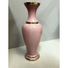 VASO VINTAGE VETRO Murano F.lli Ferro ANFORA ROSA OPALINE ORO NEOCLASSICO 40cm/h