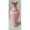 VASO VINTAGE VETRO Murano F.lli Ferro ANFORA ROSA OPALINE ORO NEOCLASSICO 40cm/h
