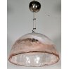 La Murrina LAMPADARIO VETRO MURANO Rosa Bianco ANNI 80 LAMPADA SOFFITTO VINTAGE