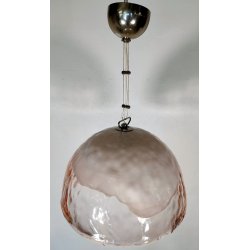 La Murrina LAMPADARIO VETRO MURANO Rosa Bianco ANNI 80 LAMPADA SOFFITTO VINTAGE